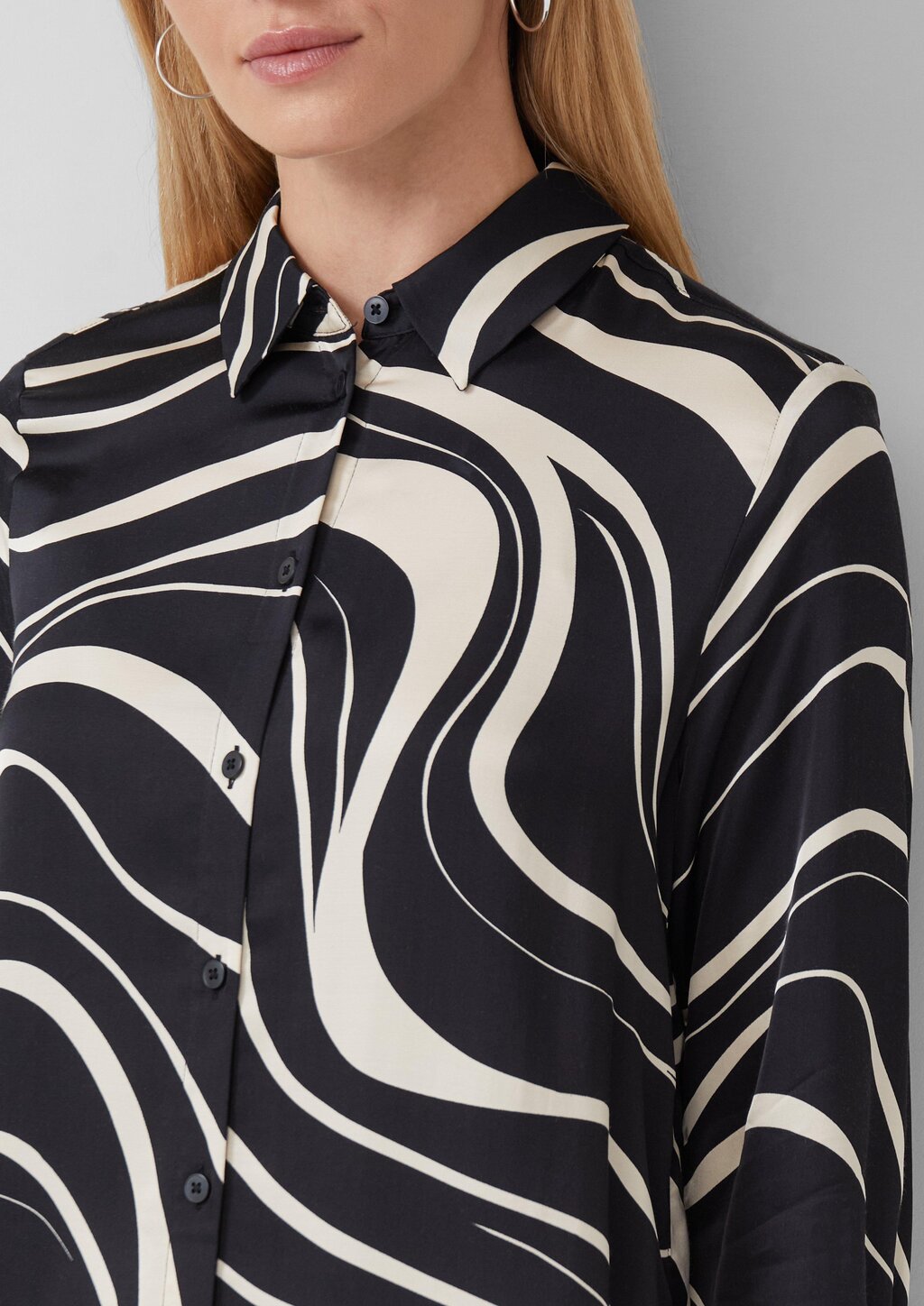 Hemdbluse mit All-over-Print