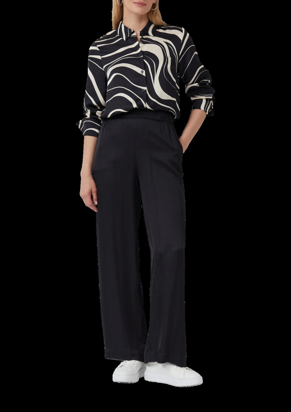 Hemdbluse mit All-over-Print