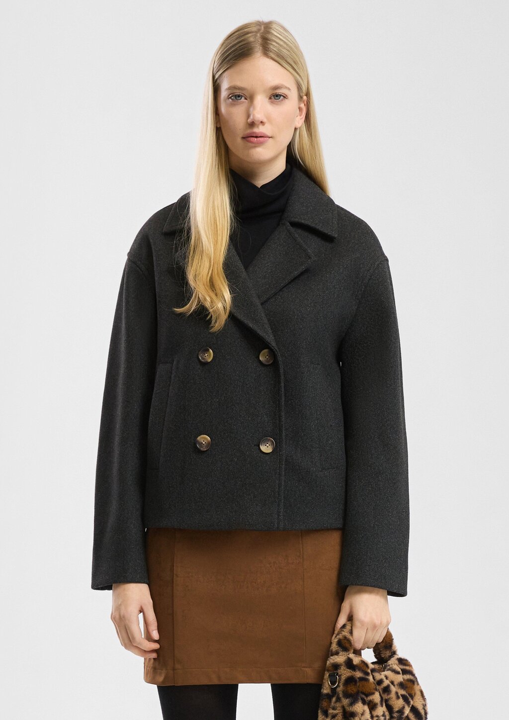 Cabanjacke in Wolloptik