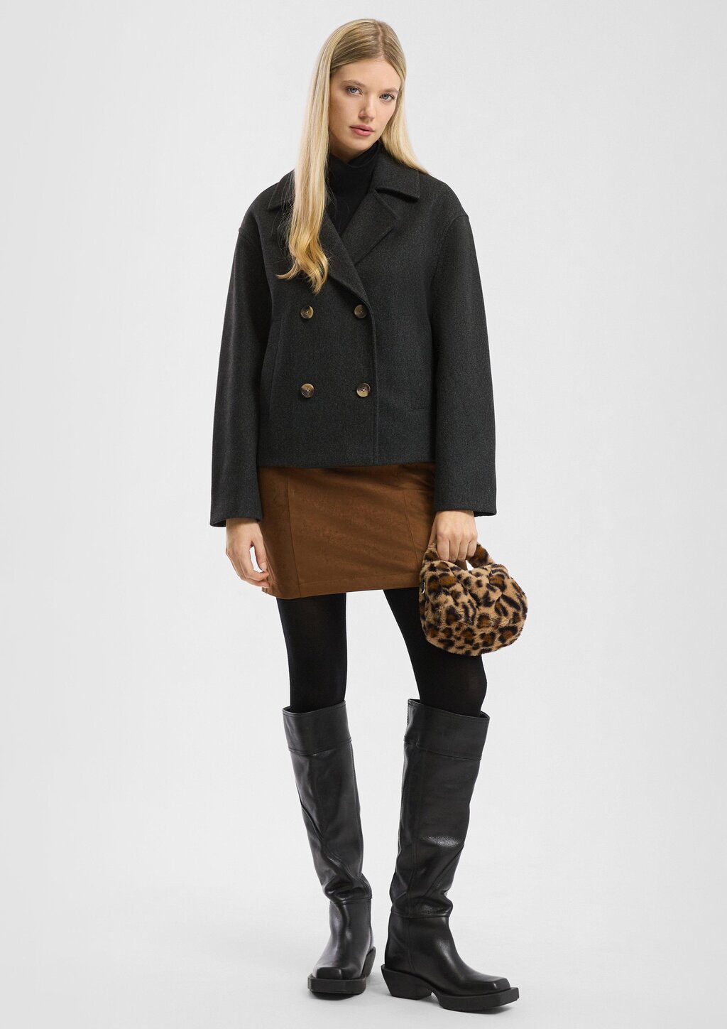 Cabanjacke in Wolloptik