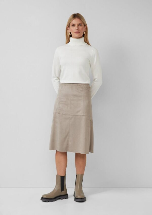 A-Linien-Rock in Veloursleder-Optik