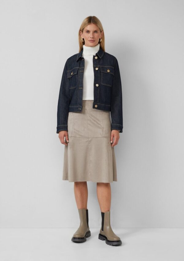 A-Linien-Rock in Veloursleder-Optik