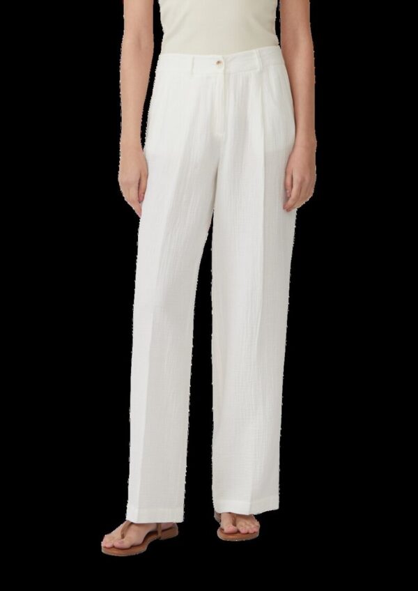 Leichte Wide-Leg-Hose aus Musselin