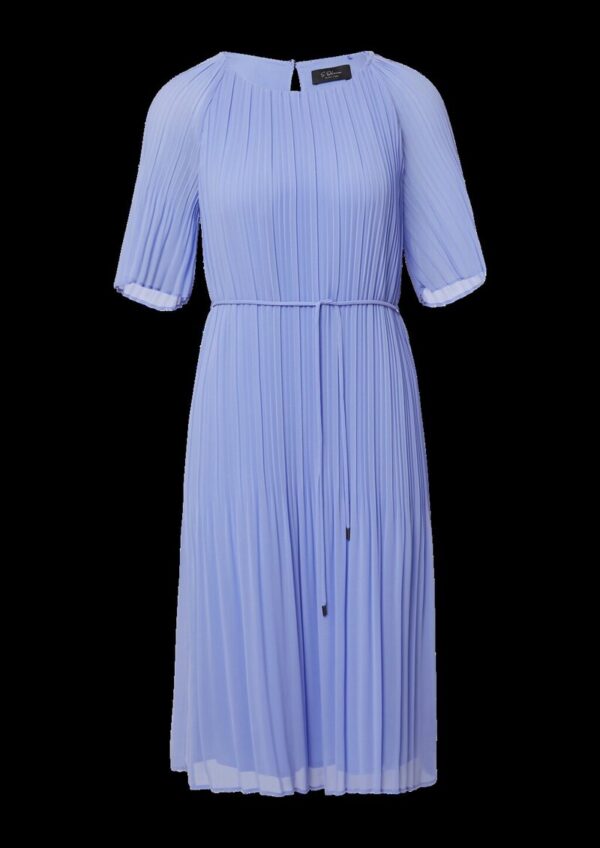 Plissiertes Chiffon-Kleid mit Raglanärmeln