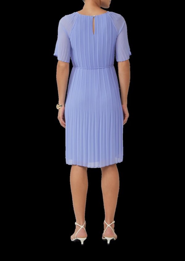 Plissiertes Chiffon-Kleid mit Raglanärmeln