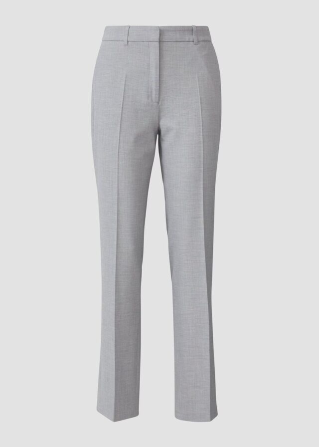 Strukturierte Anzughose aus Viskosemix mit hohem Bund