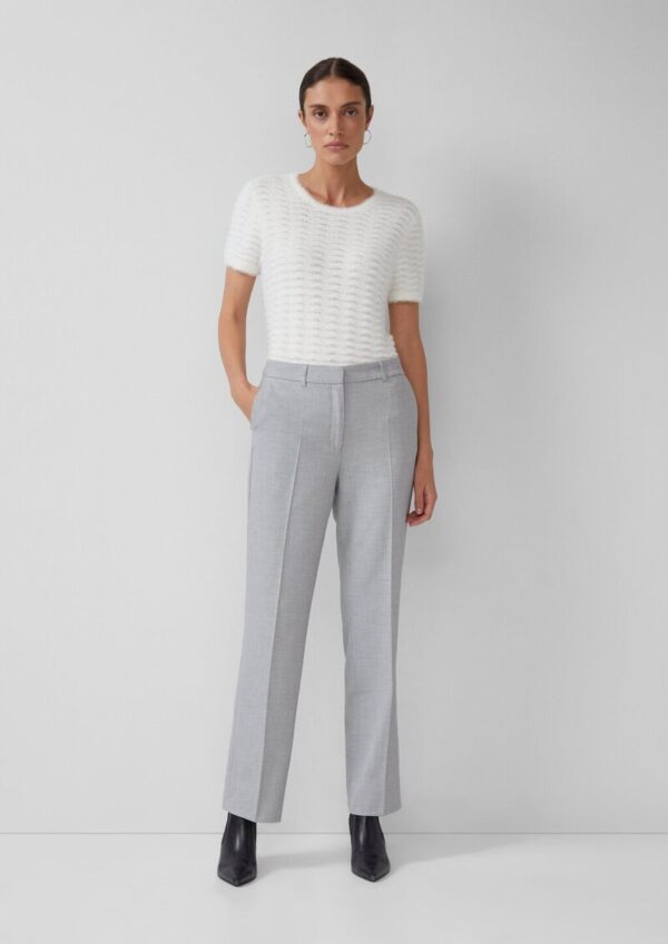 Strukturierte Anzughose aus Viskosemix mit hohem Bund