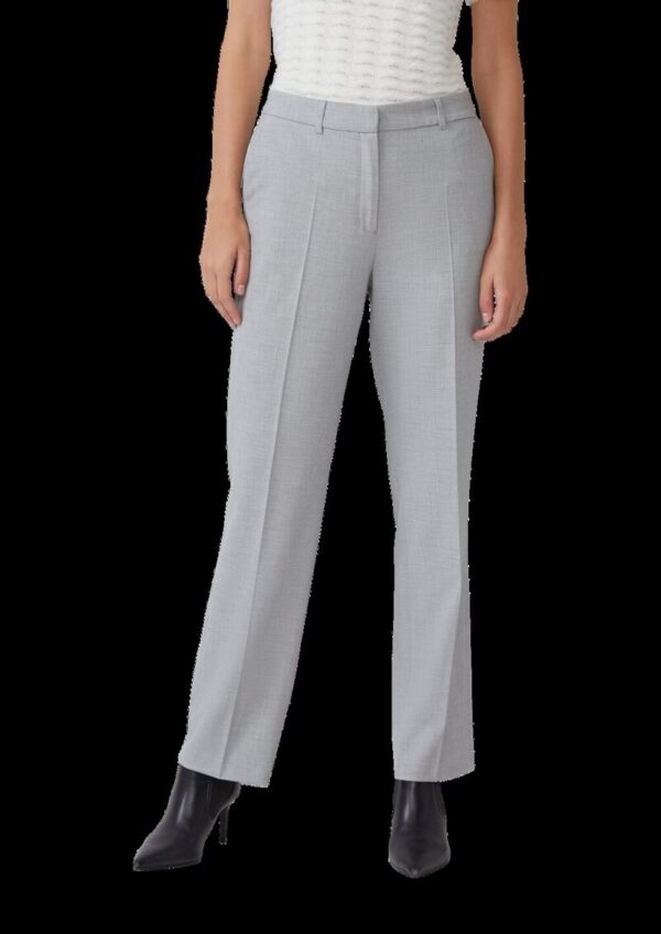 Strukturierte Anzughose aus Viskosemix mit hohem Bund