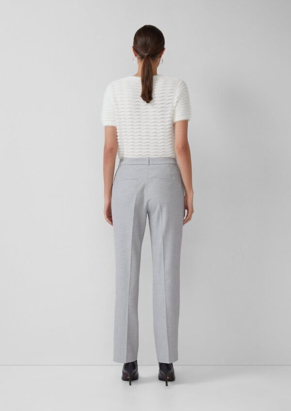 Strukturierte Anzughose aus Viskosemix mit hohem Bund