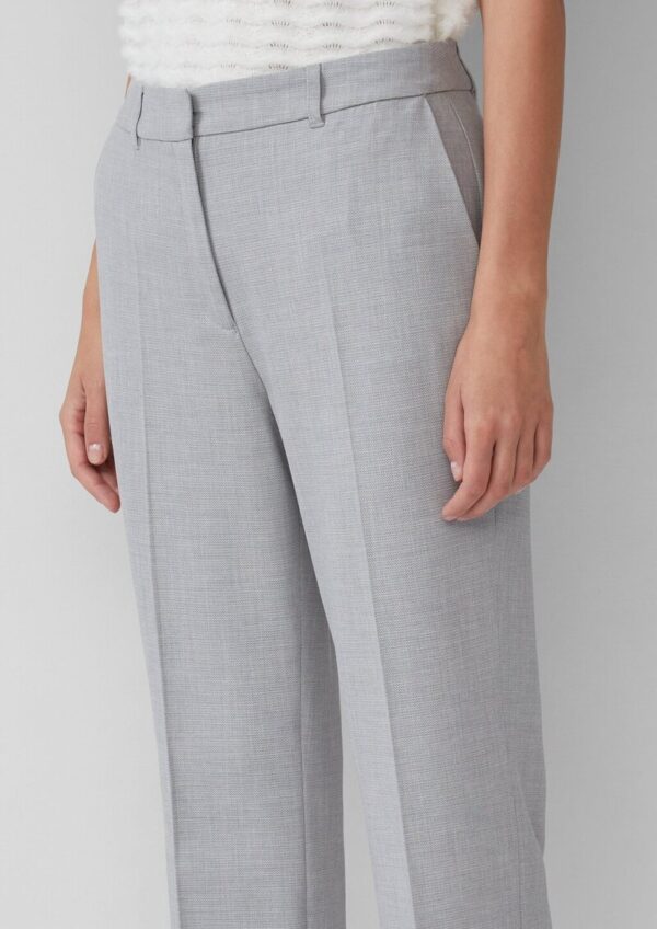 Strukturierte Anzughose aus Viskosemix mit hohem Bund