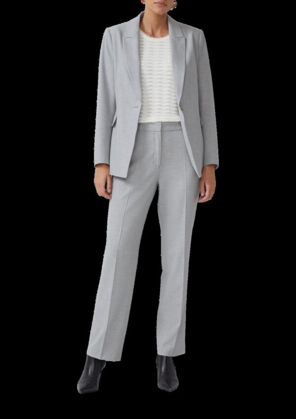 Strukturierte Anzughose aus Viskosemix mit hohem Bund
