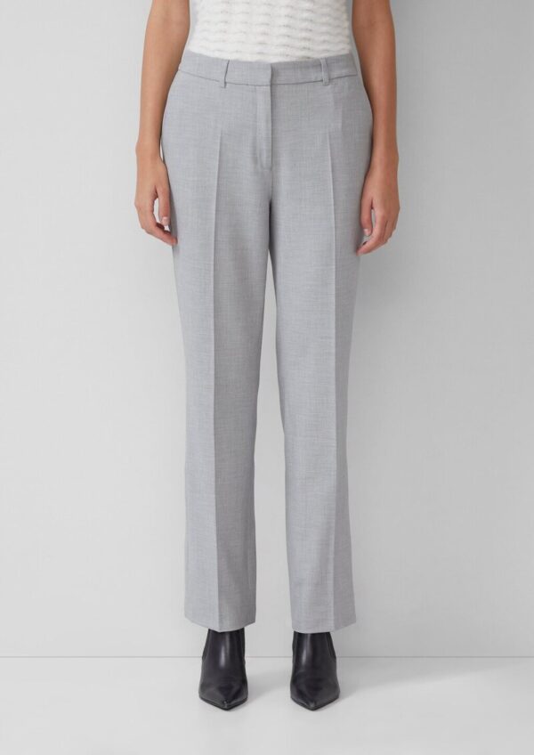 Strukturierte Anzughose aus Viskosemix mit hohem Bund