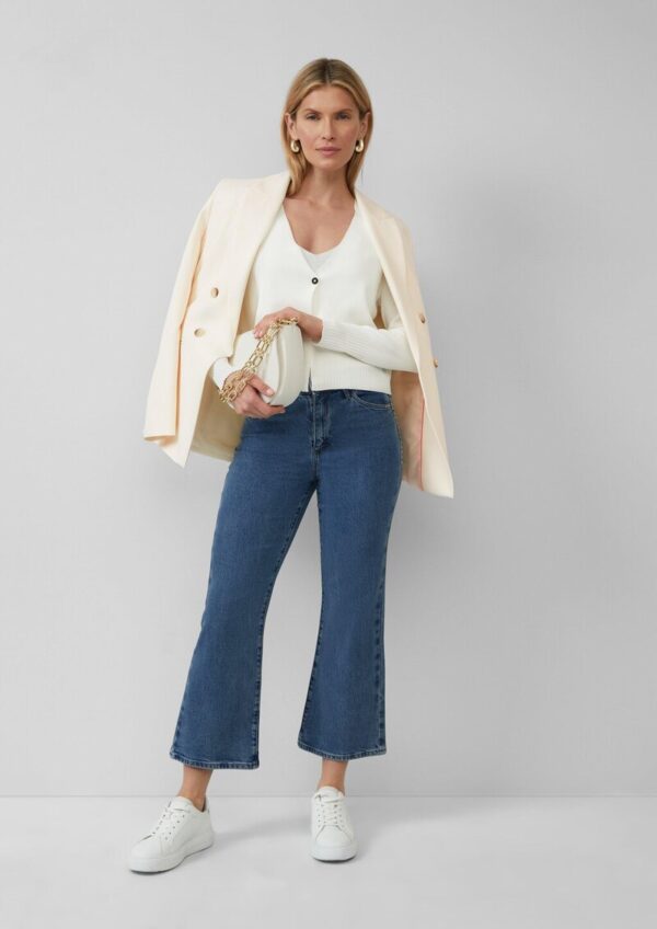 Crop-Jeans Selina / Slim Fit / High Rise / Flared Leg / Nieten-Details