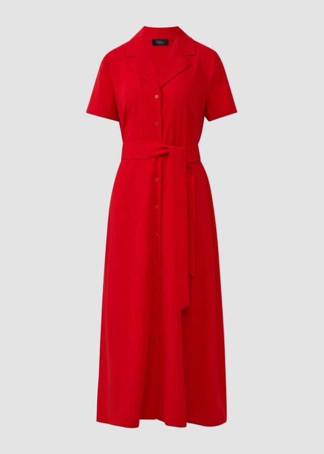 Hemdblusenkleid mit Bindegürtel