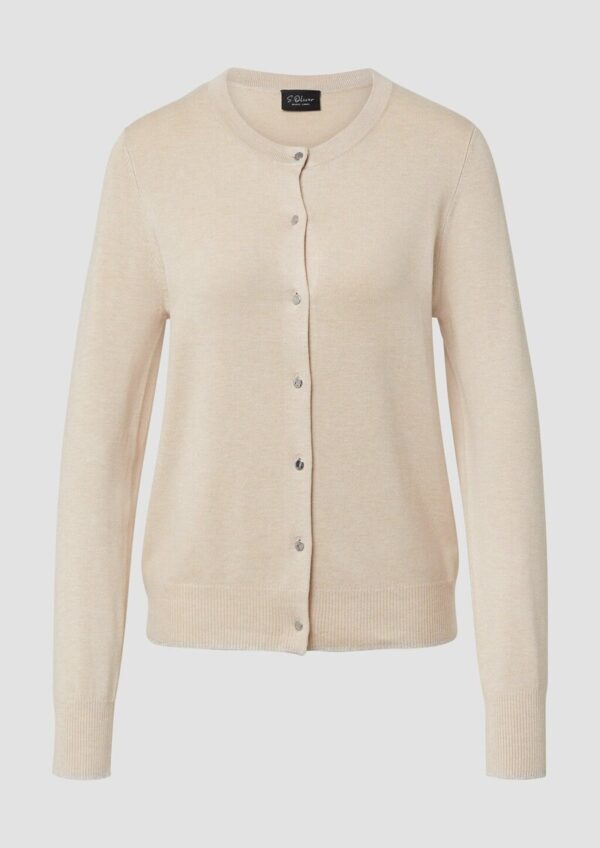 Cardigan aus Viskosemix mit Glitzerbündchen
