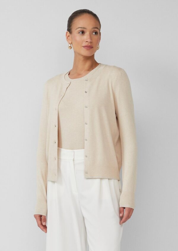 Cardigan aus Viskosemix mit Glitzerbündchen