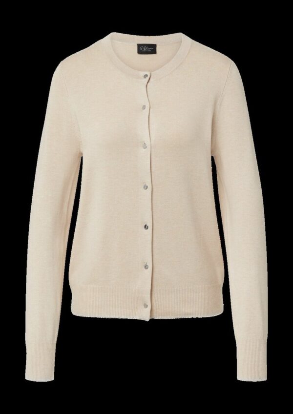 Cardigan aus Viskosemix mit Glitzerbündchen