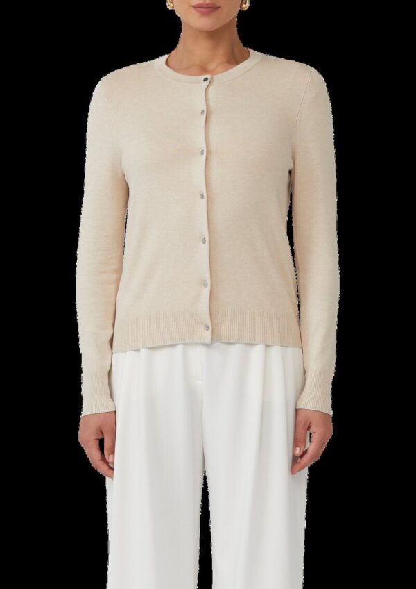 Cardigan aus Viskosemix mit Glitzerbündchen