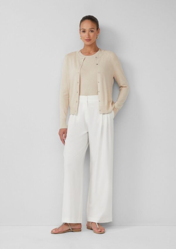 Cardigan aus Viskosemix mit Glitzerbündchen