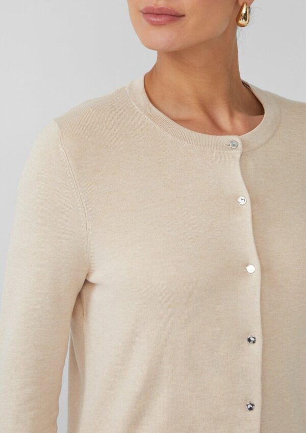 Cardigan aus Viskosemix mit Glitzerbündchen