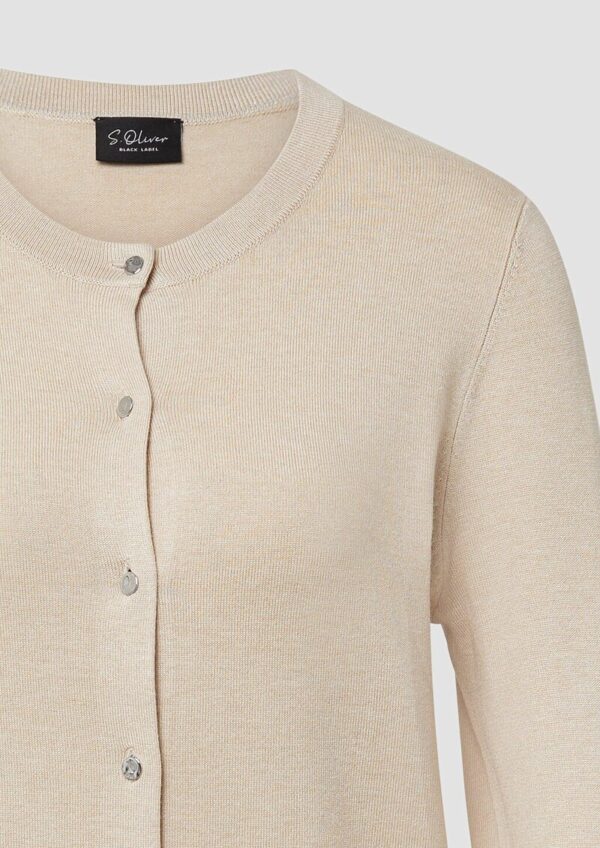 Cardigan aus Viskosemix mit Glitzerbündchen