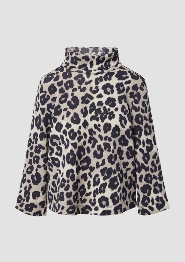 Scuba-Sweatshirt im Relaxed Fit mit Leo-Print