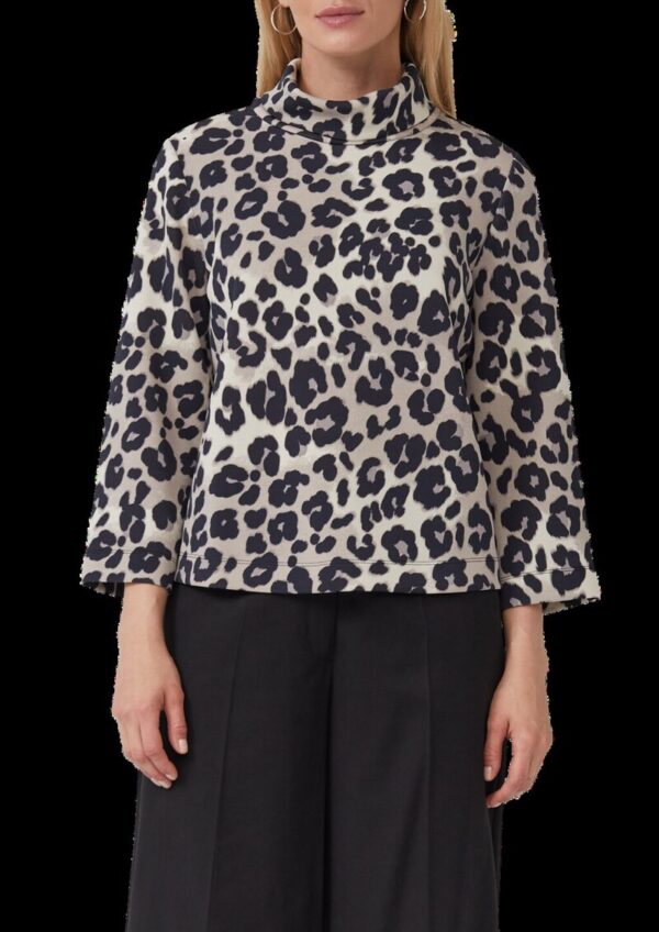 Scuba-Sweatshirt im Relaxed Fit mit Leo-Print