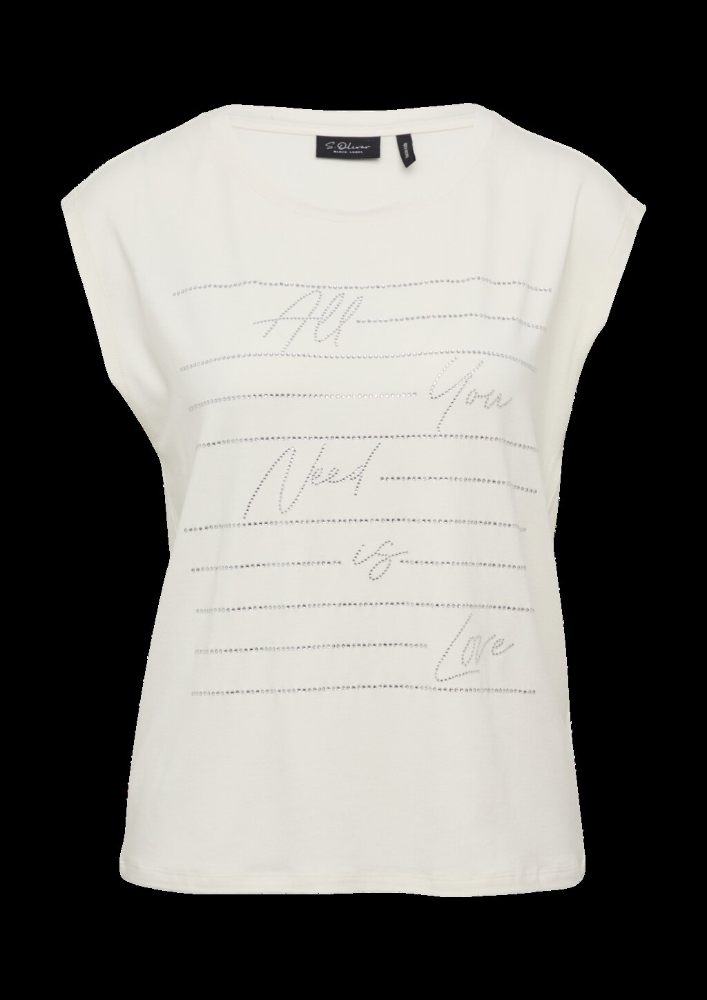 T-Shirt im Relaxed Fit mit Glitzer-Artwork