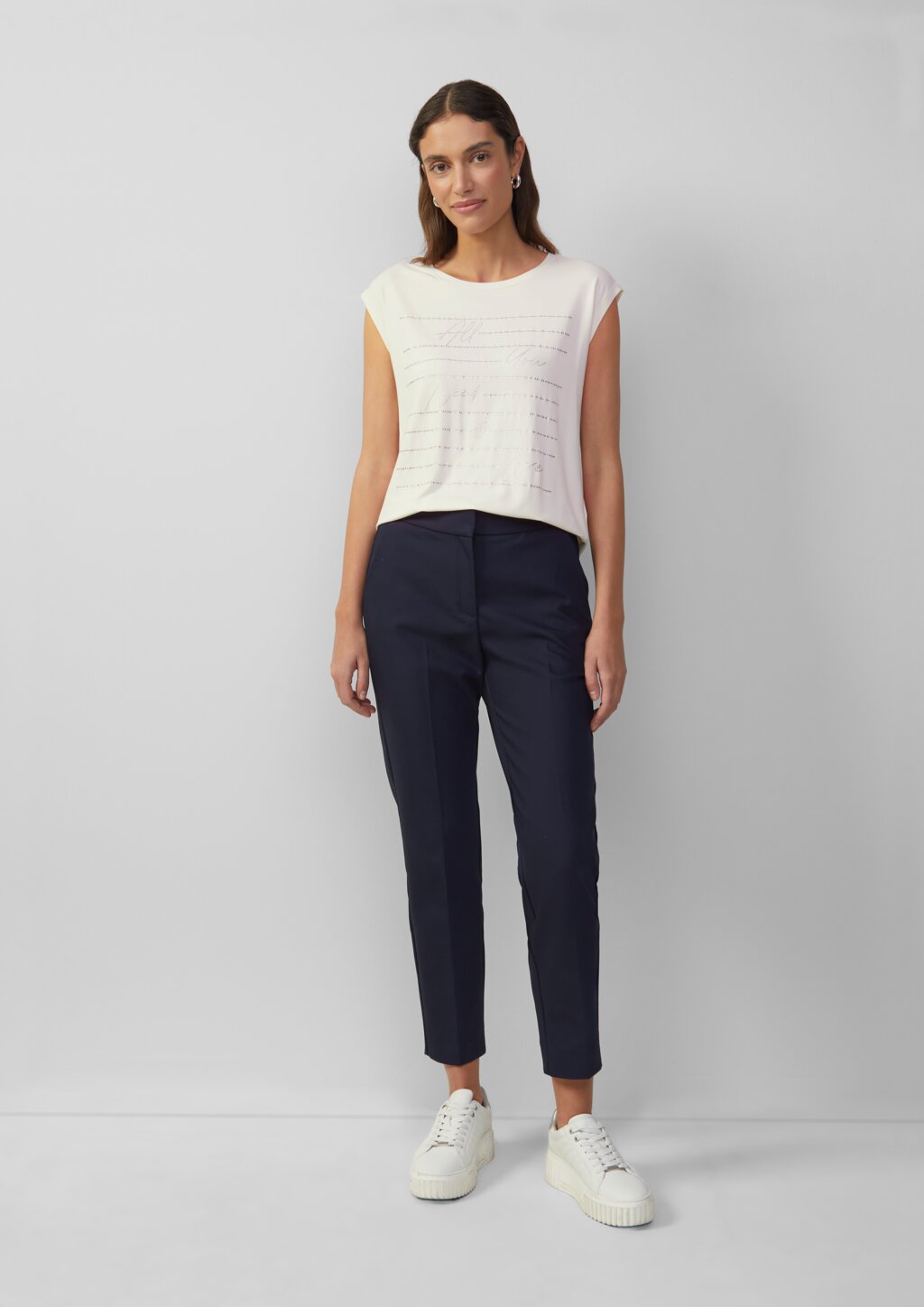 T-Shirt im Relaxed Fit mit Glitzer-Artwork