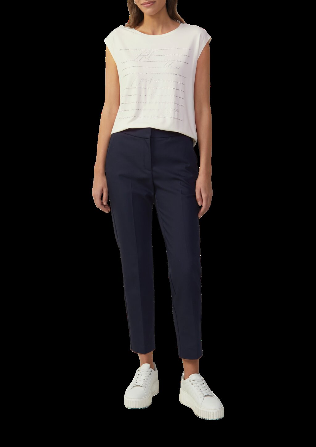 T-Shirt im Relaxed Fit mit Glitzer-Artwork