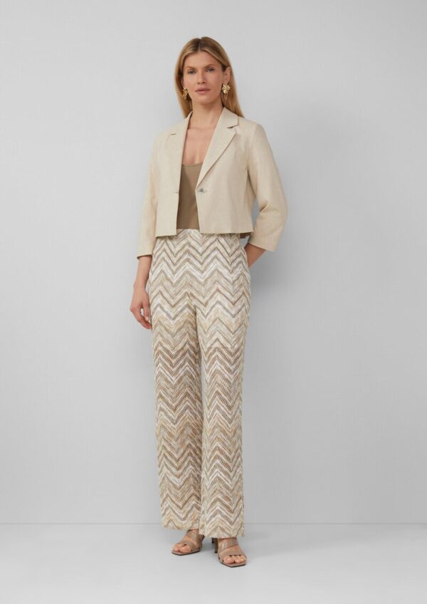 Cropped Blazer aus Leinenmix