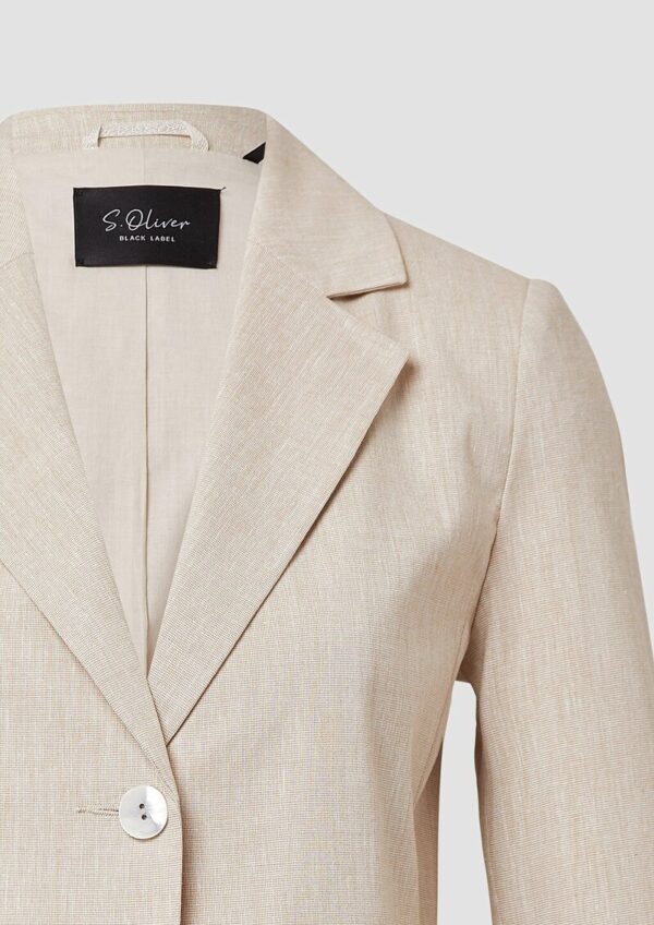 Cropped Blazer aus Leinenmix