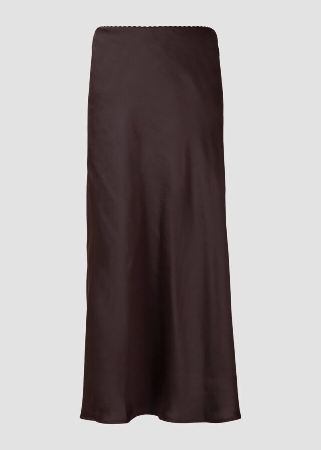 Figurumspielender Satin-Rock mit Elastikbund