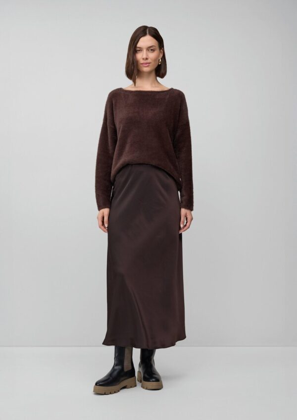 Figurumspielender Satin-Rock mit Elastikbund