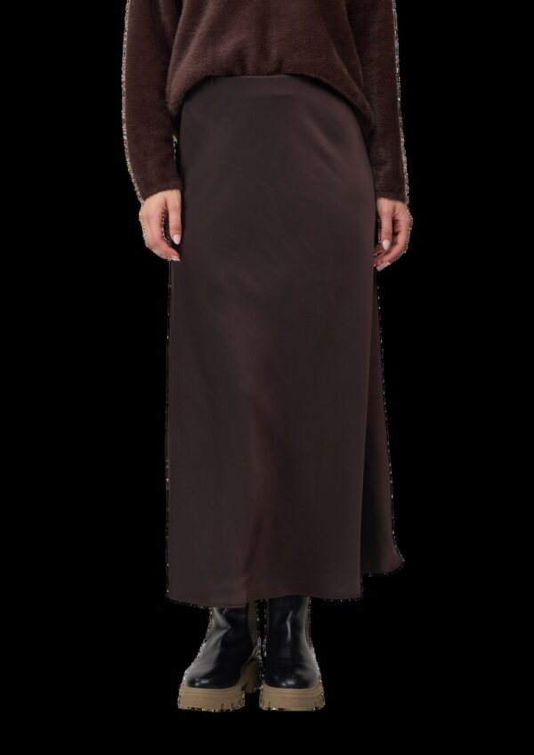 Figurumspielender Satin-Rock mit Elastikbund