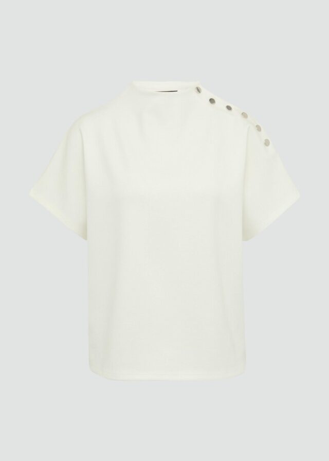 Jersey-Shirt mit dekorativen Knöpfen
