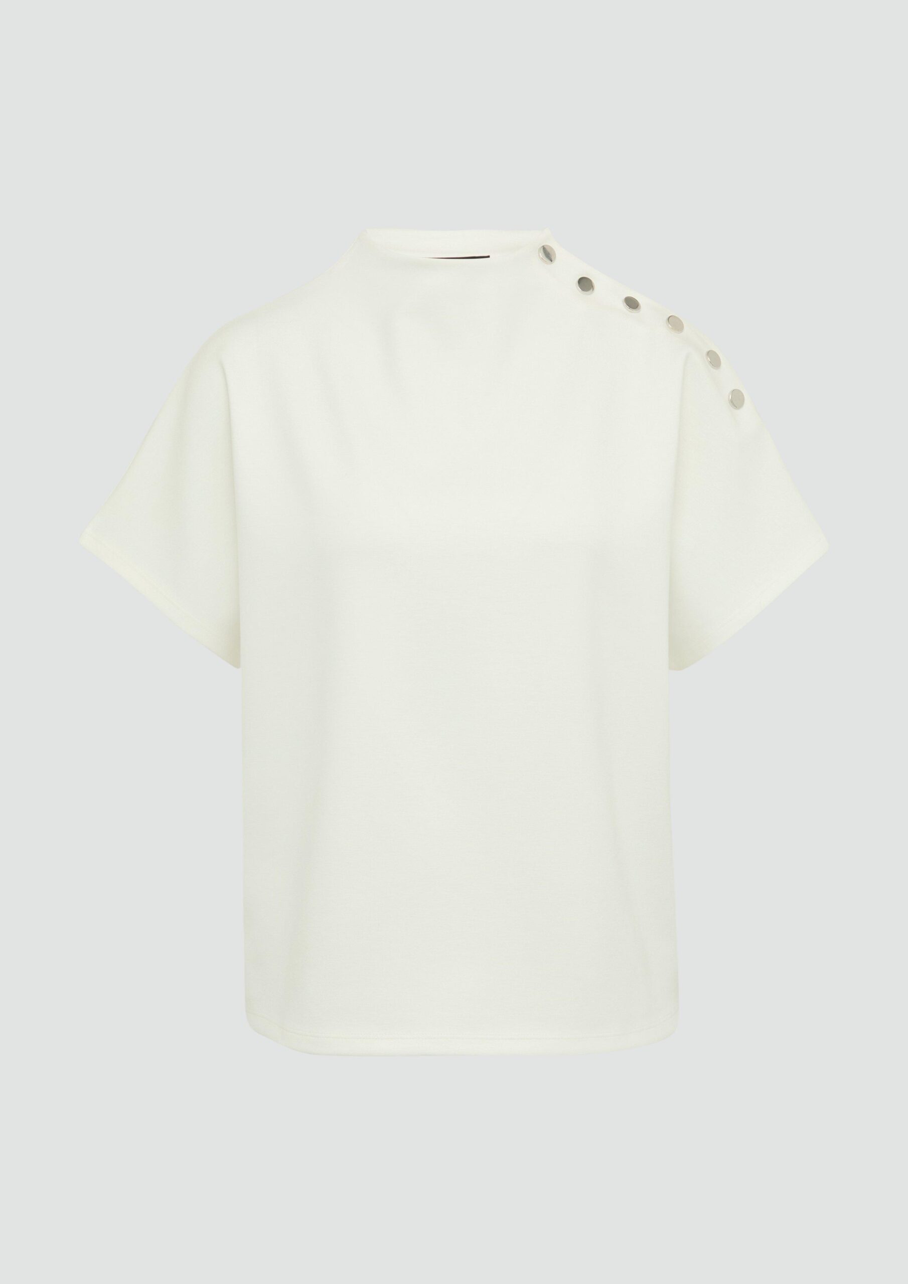 Jersey-Shirt mit dekorativen Knöpfen