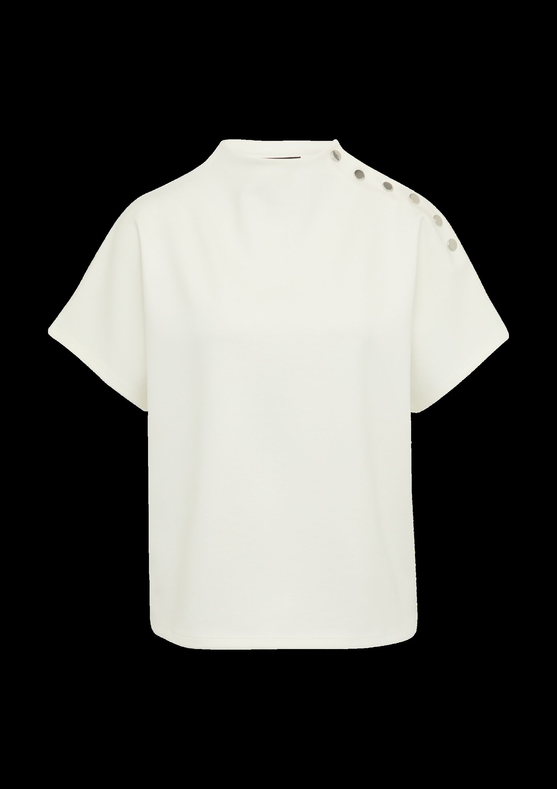 Jersey-Shirt mit dekorativen Knöpfen