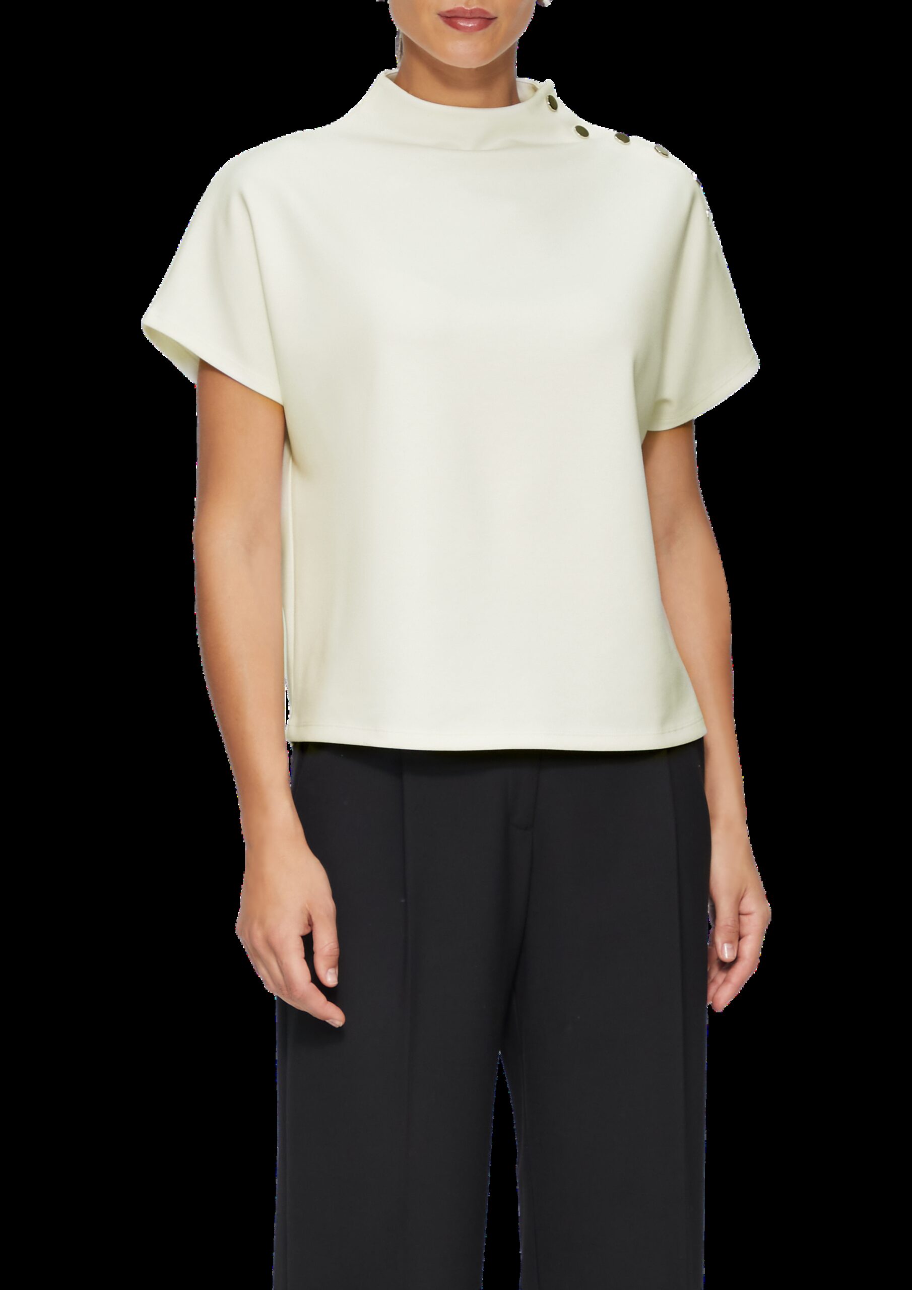 Jersey-Shirt mit dekorativen Knöpfen