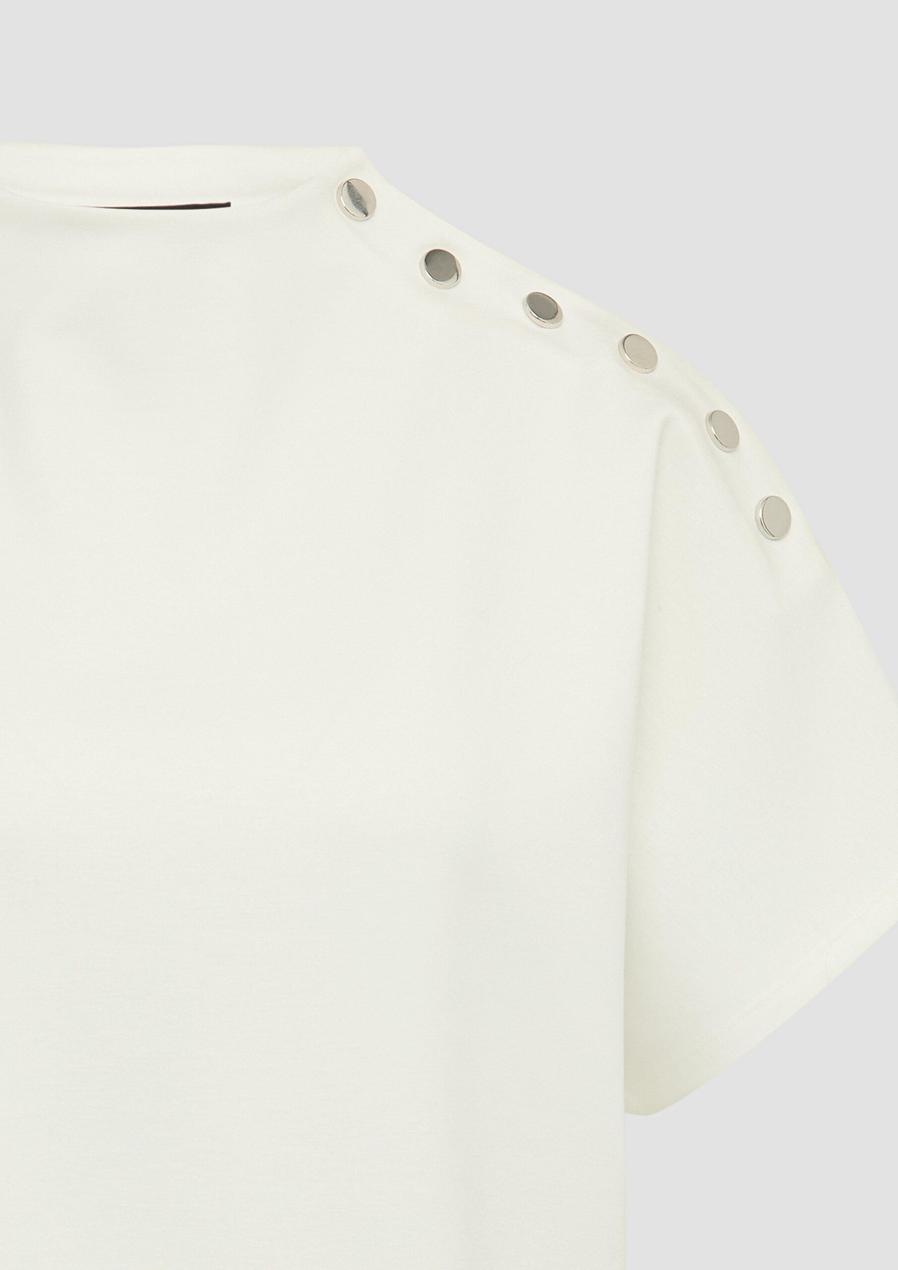 Jersey-Shirt mit dekorativen Knöpfen