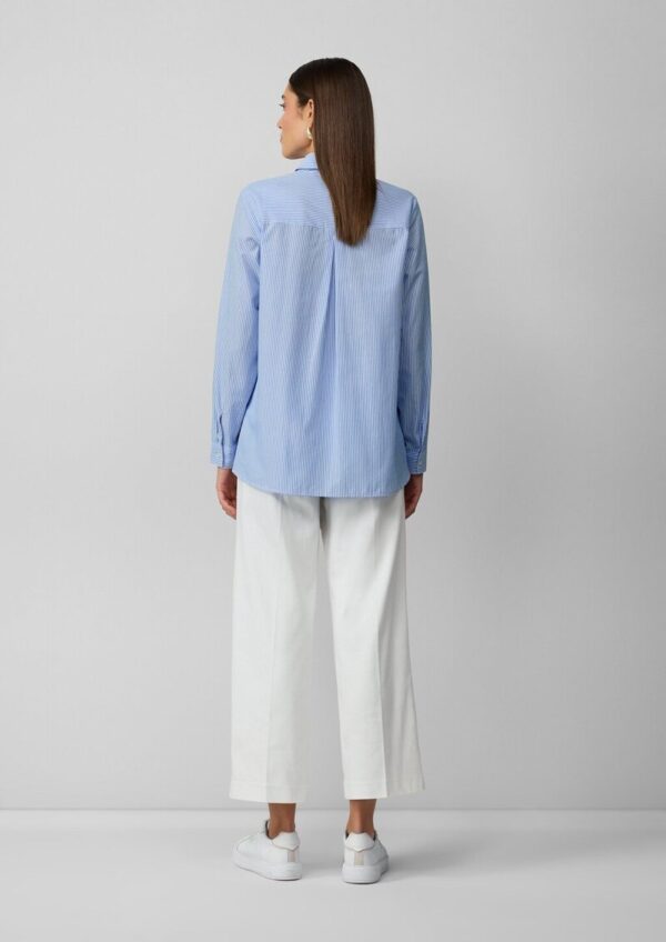 Gestreifte Hemdbluse mit Strasssteinen