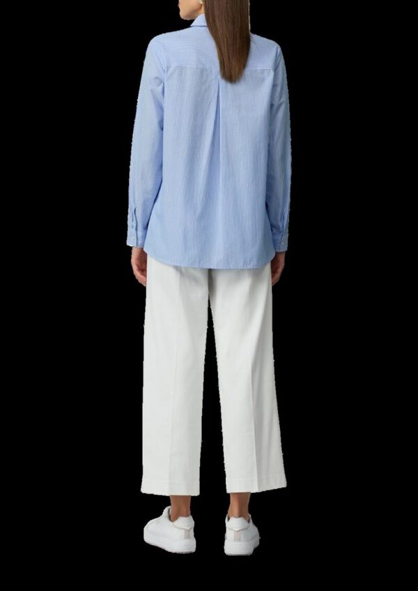 Gestreifte Hemdbluse mit Strasssteinen