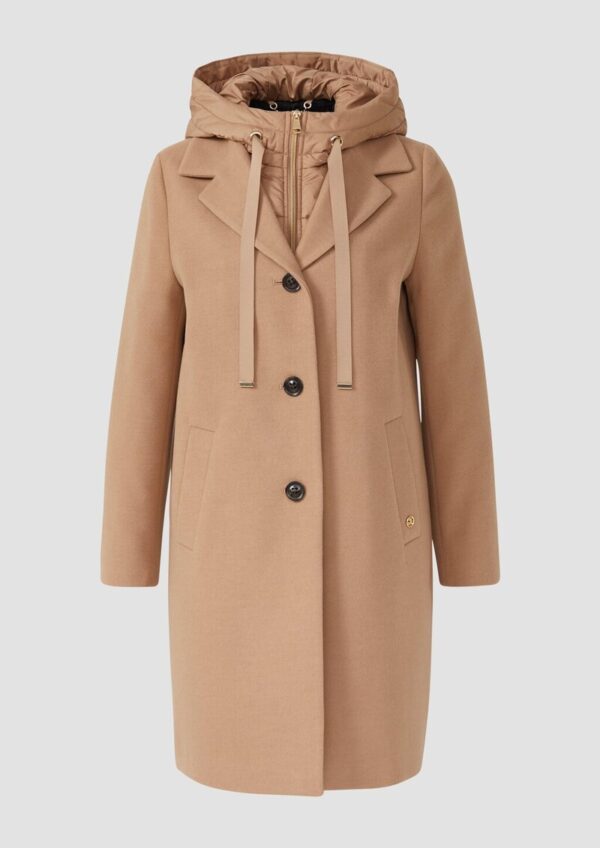 Weicher Mantel aus Viskosemix mit fixiertem Stepp-Insert