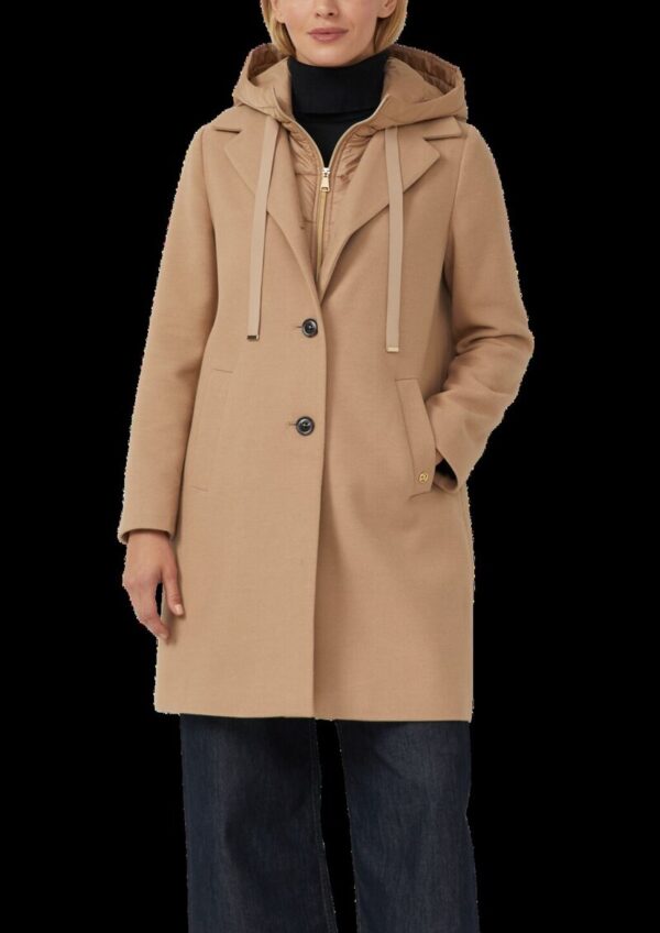 Weicher Mantel aus Viskosemix mit fixiertem Stepp-Insert