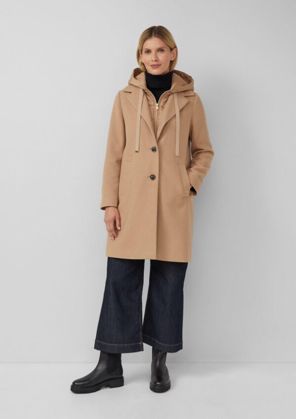 Weicher Mantel aus Viskosemix mit fixiertem Stepp-Insert