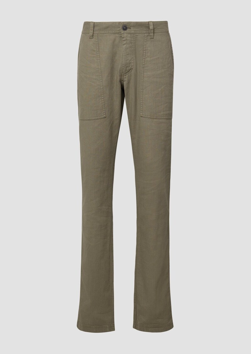 Detroit: Cropped-Hose aus Leinenmix im Relaxed Fit