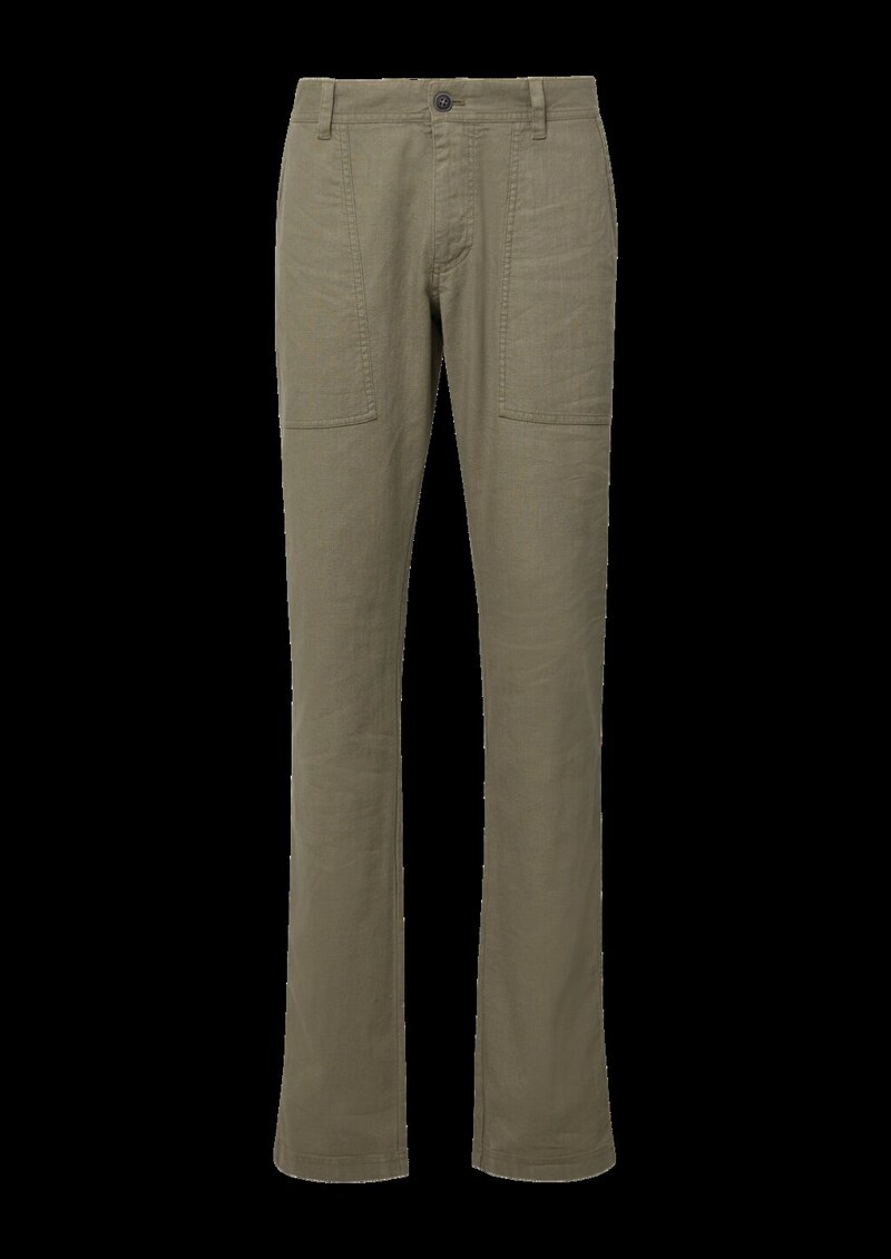 Detroit: Cropped-Hose aus Leinenmix im Relaxed Fit