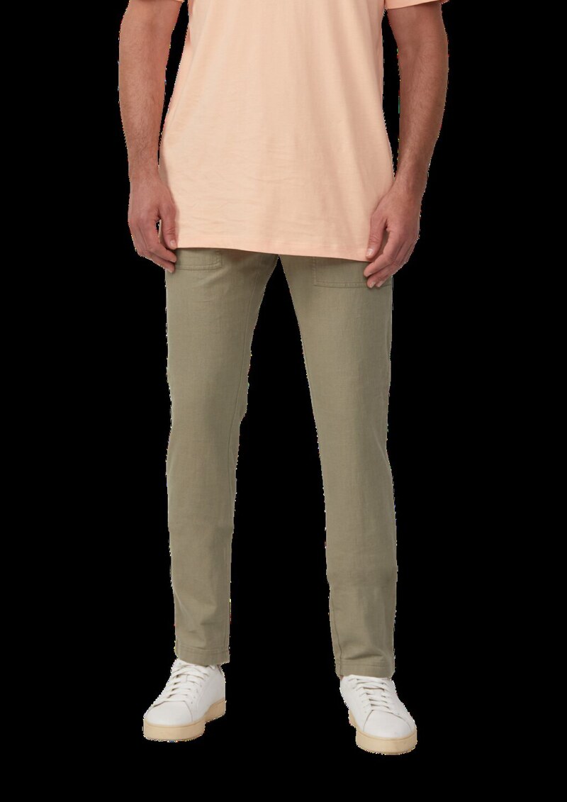 Detroit: Cropped-Hose aus Leinenmix im Relaxed Fit