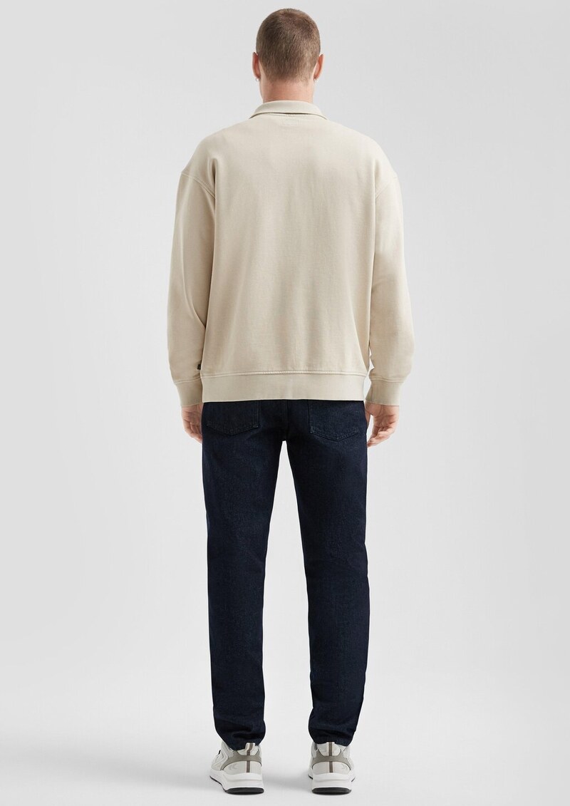 Gewaschener Sweat-Troyer mit Brustprint