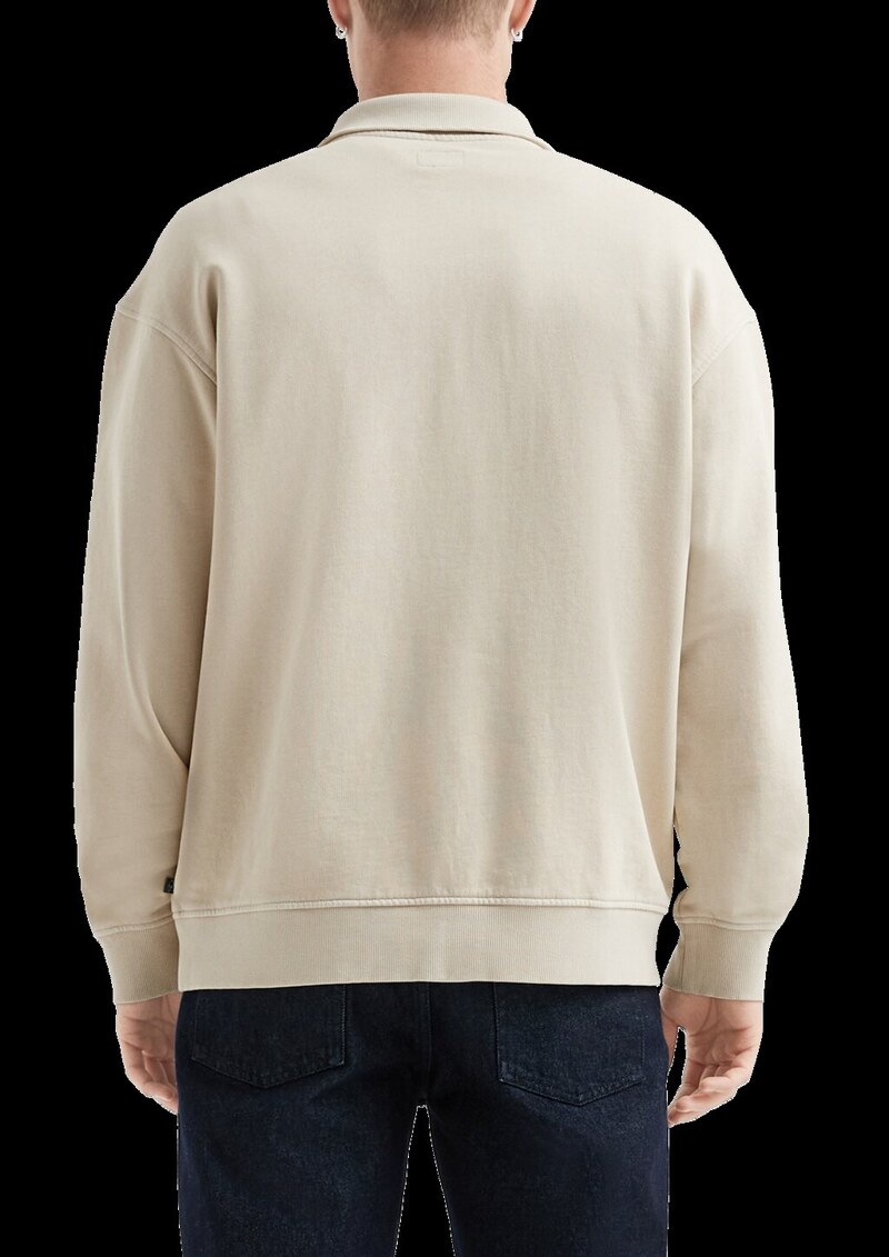 Gewaschener Sweat-Troyer mit Brustprint